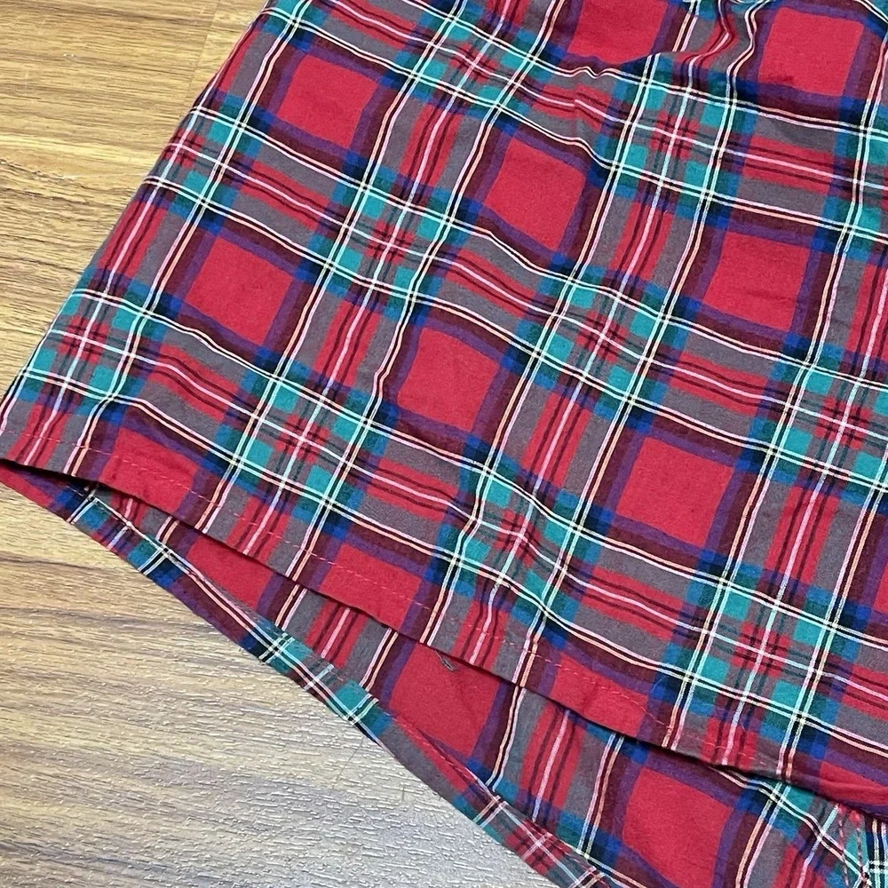 VTG Hanes Cotton‎ Full Cut Boxer Short Mens 2XL Boxers Comfort Flex Red Plaid